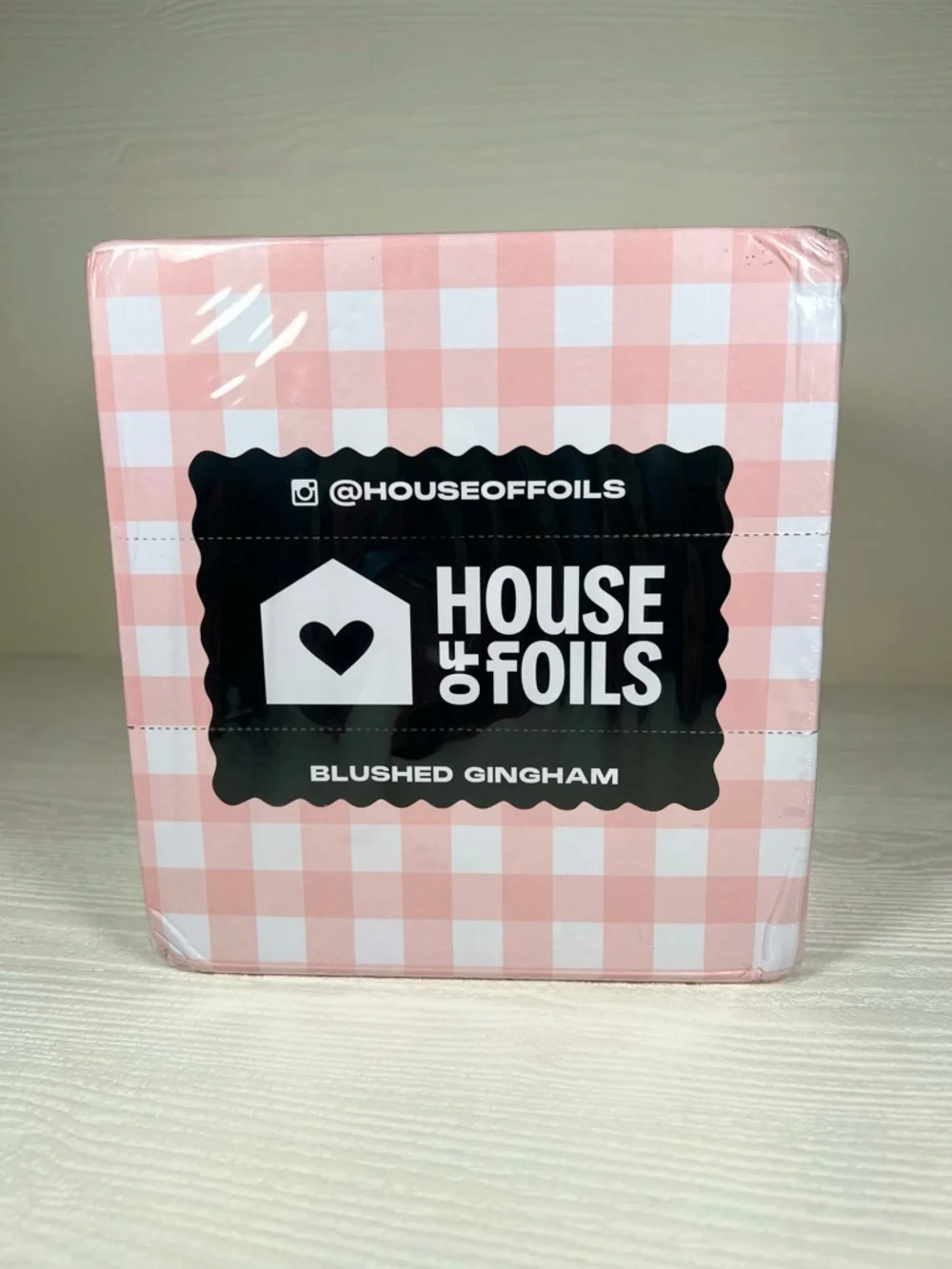 House of Foils Pink Gingham Plaid Hair Coloring Foils